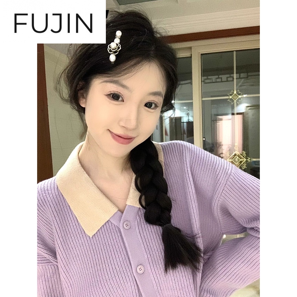 FUJIN Áo Len áo khoác cardigan Stylish Minimalist Hàn Phong Vintage WMY239066T38Z230919