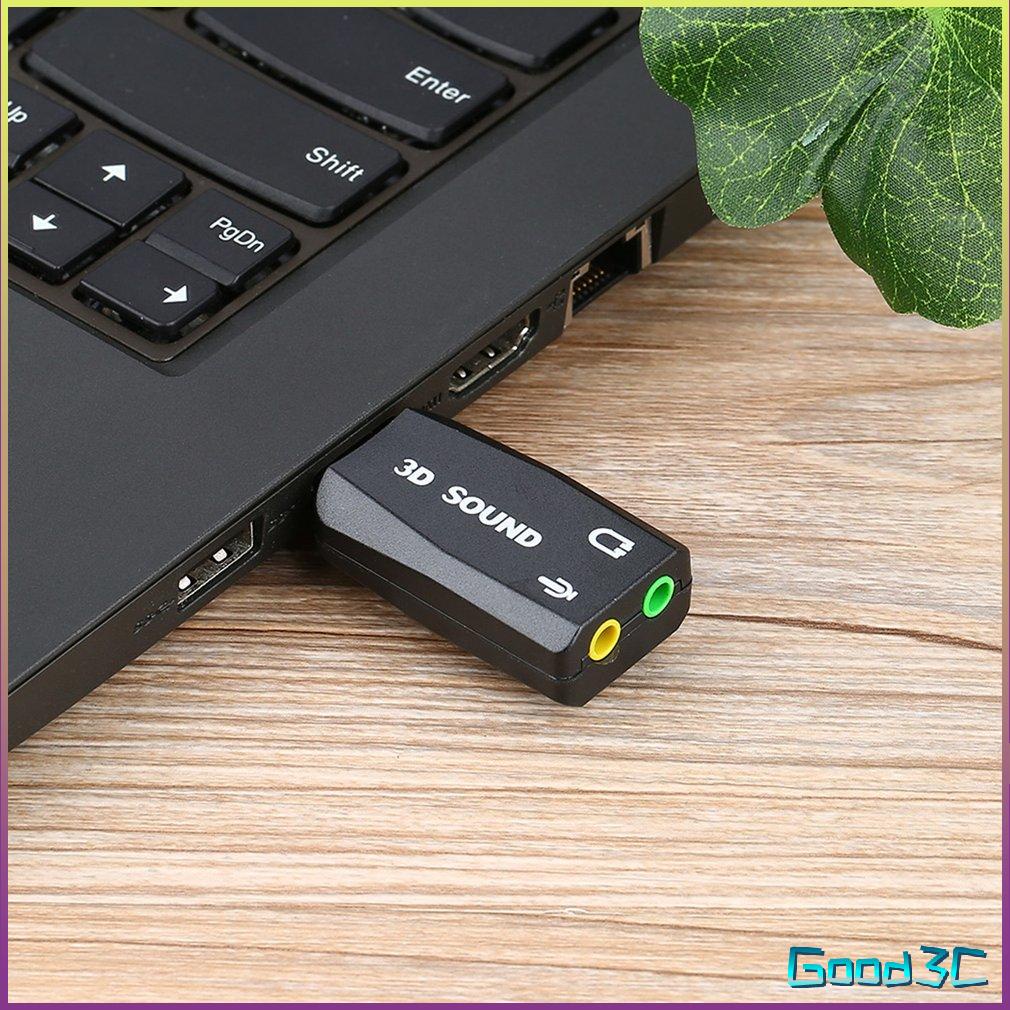 USB 2.0 Sang 3D Mic Loa Tai Nghe Âm Thanh Bộ Chuyển Đổi Thẻ 5.1 Cho Máy Tính Laptop