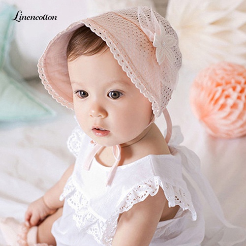 Mũ Rộng Vành Cotton Lanh Dễ Thương Cho Bé Từ 5-24 Tháng Tuổi