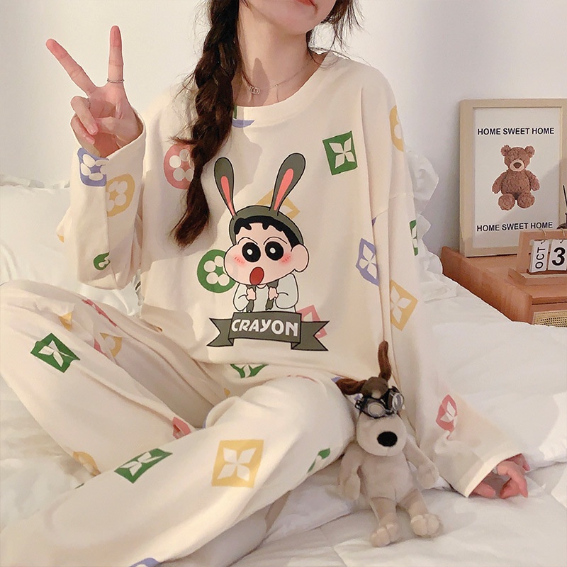 Bộ Đồ Ngủ cotton Tay Dài Phong Cách Mới 2023