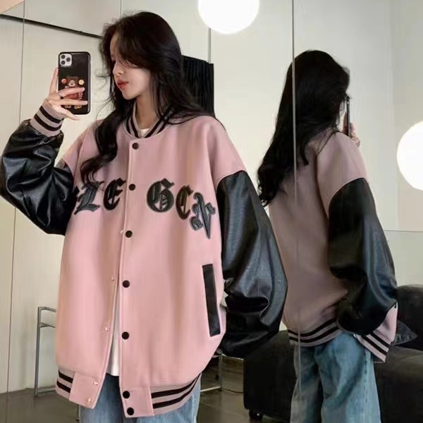 Áo Khoác Bóng Chày Dáng Lửng Phong Cách Thời Trang retro Mỹ 2023 9oo0