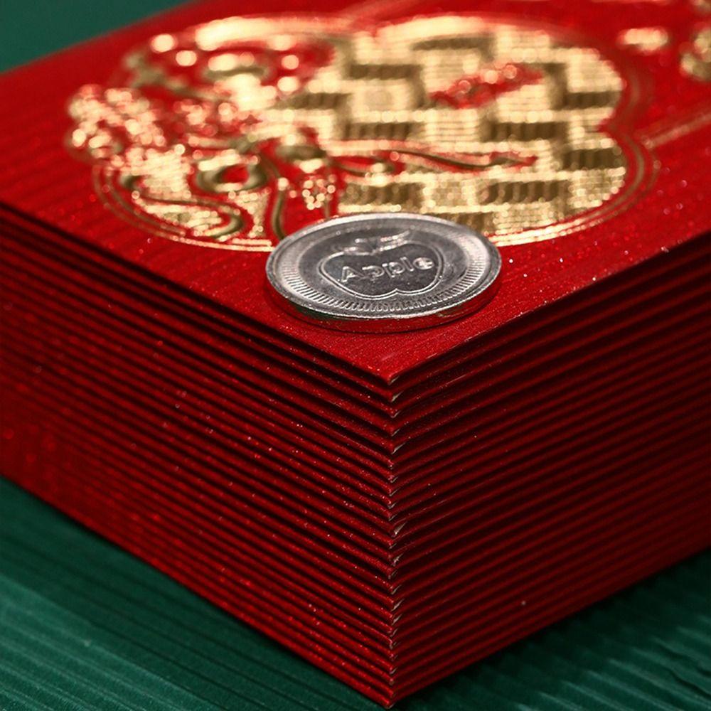 Mmluck Bao Lì Xì Đỏ May Mắn Làm Quà Tặng Năm Mới diy 6 Cái / Bộ Bao Lì Xì Năm Mới