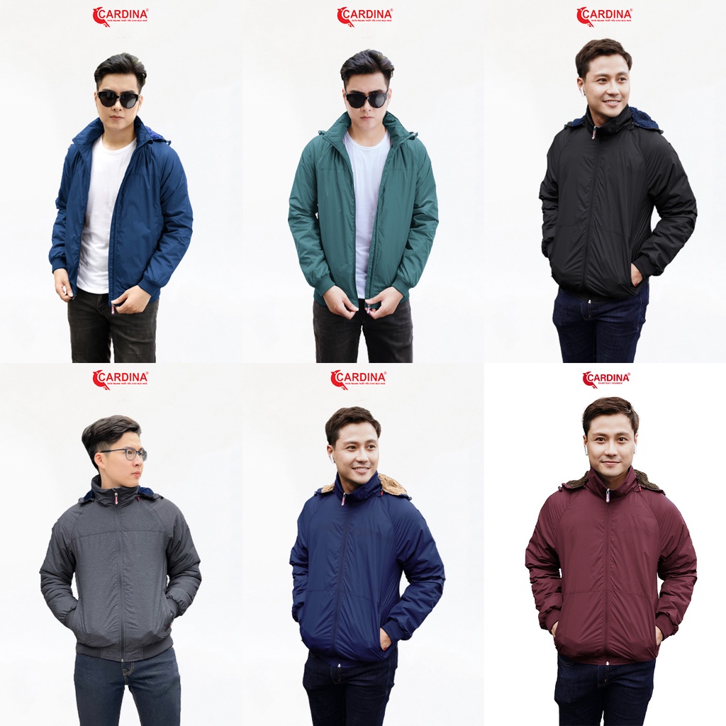 Áo Khoác Nam 𝐂𝐀𝐑𝐃𝐈𝐍𝐀 Chất Gió Trơn Lót Lông Cao Cấp Siêu Nhẹ Siêu Ấm LTM