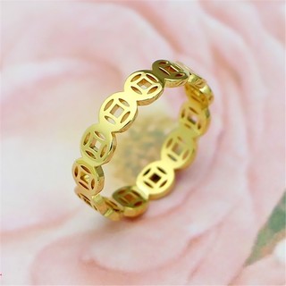 Nhẫn Bạc Ý Kim Tiền May Mắn