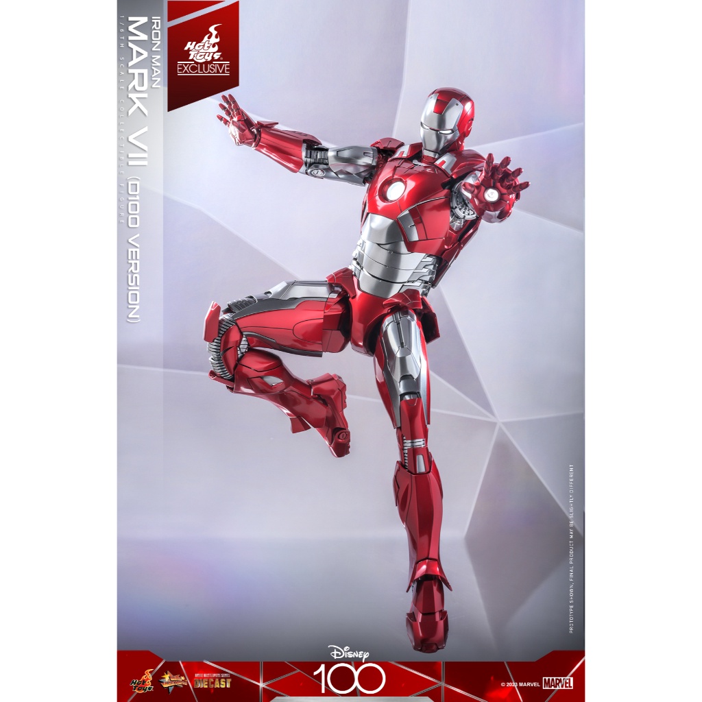 Hàng đẹp Mô hình Hottoys 1/6 MMS-696 D100: Iron-man Mark 7 D100 version cực chất tặng xe