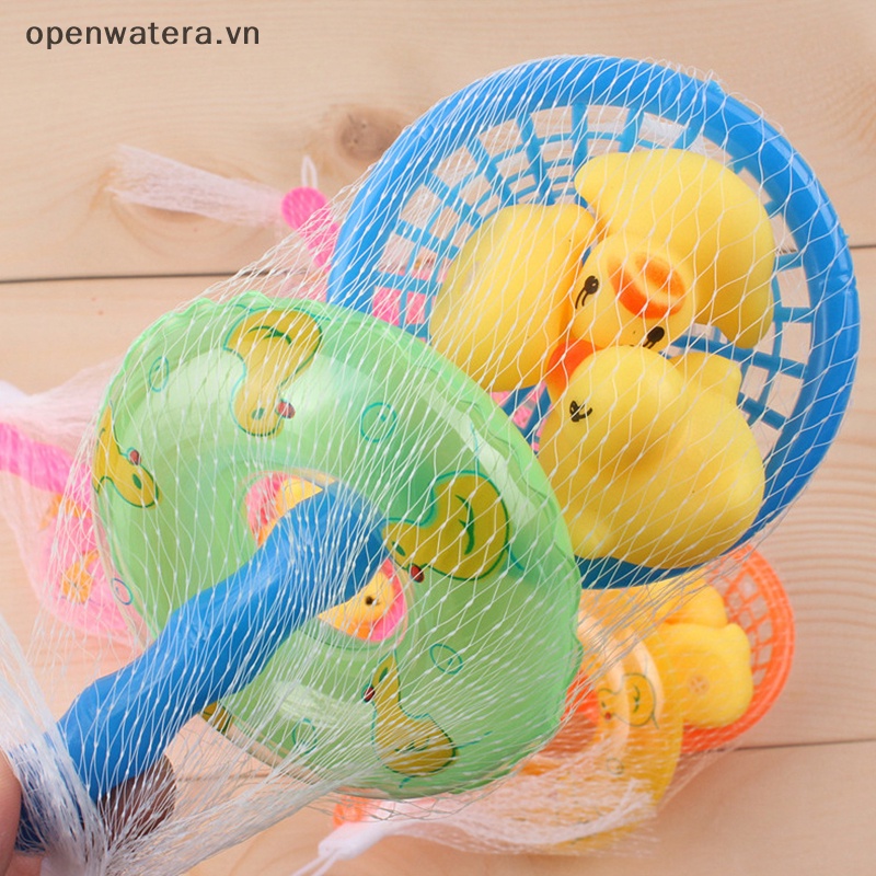 Bộ 5 Vòng Cao Su Hình Vịt Vàng mini Đồ Chơi Khi Tắm Cho Bé vn