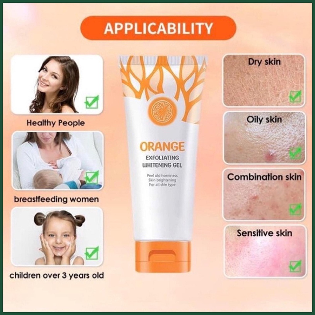 Gel Cam Tẩy Tế Bào Chết Dưỡng Ẩm Làm Trắng Da