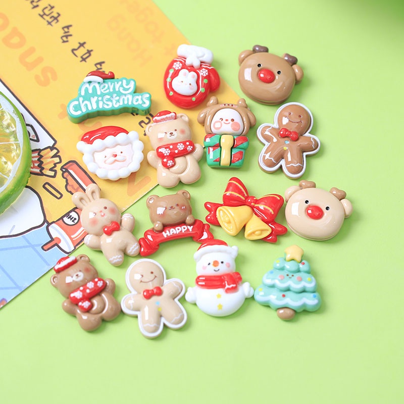 Set 10 Miếng Dán Hoạt Hình Bằng resin Dễ Thương Trang Trí Tủ Lạnh diy