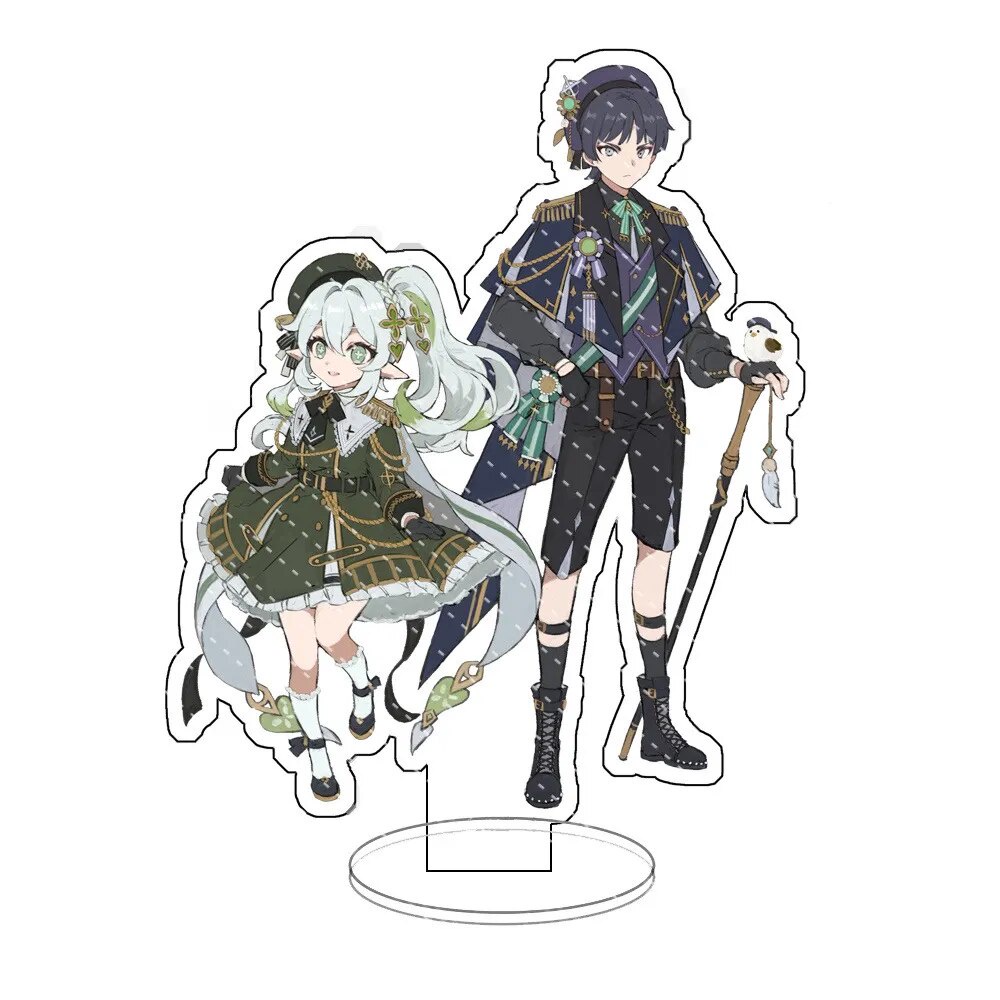 Mô hình Standee Anime Genshin Impact Nahida Scaramouche Acrylic Game Kaveh Phụ kiện trang trí để bàn góc học tập