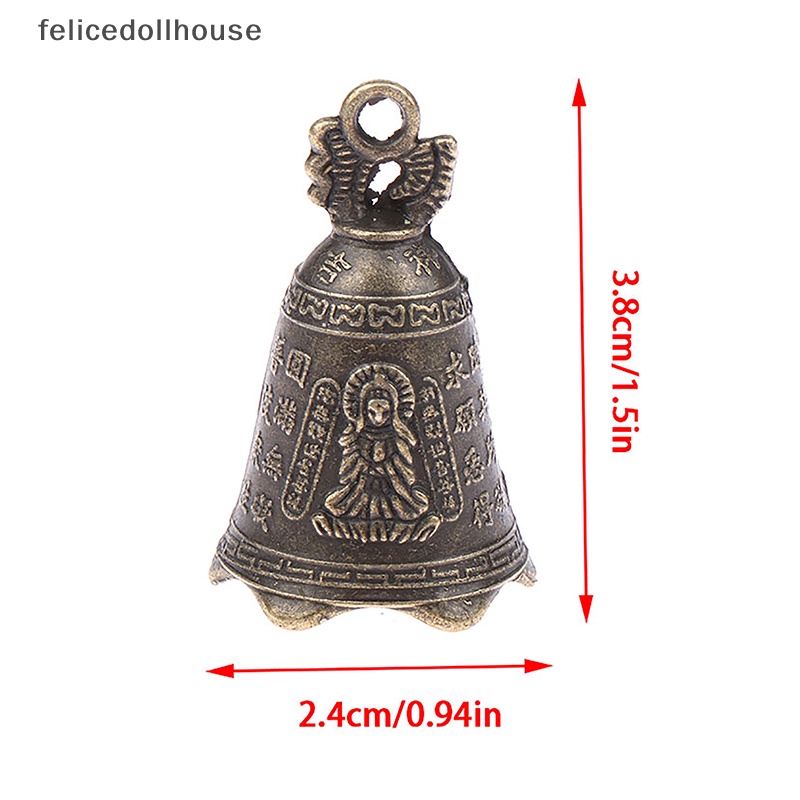 Set 2 Chuông Gió mini Bằng Đồng Phong Cách Phật Giáo retro Trang Trí Sân Vườn / Nhà Cửa