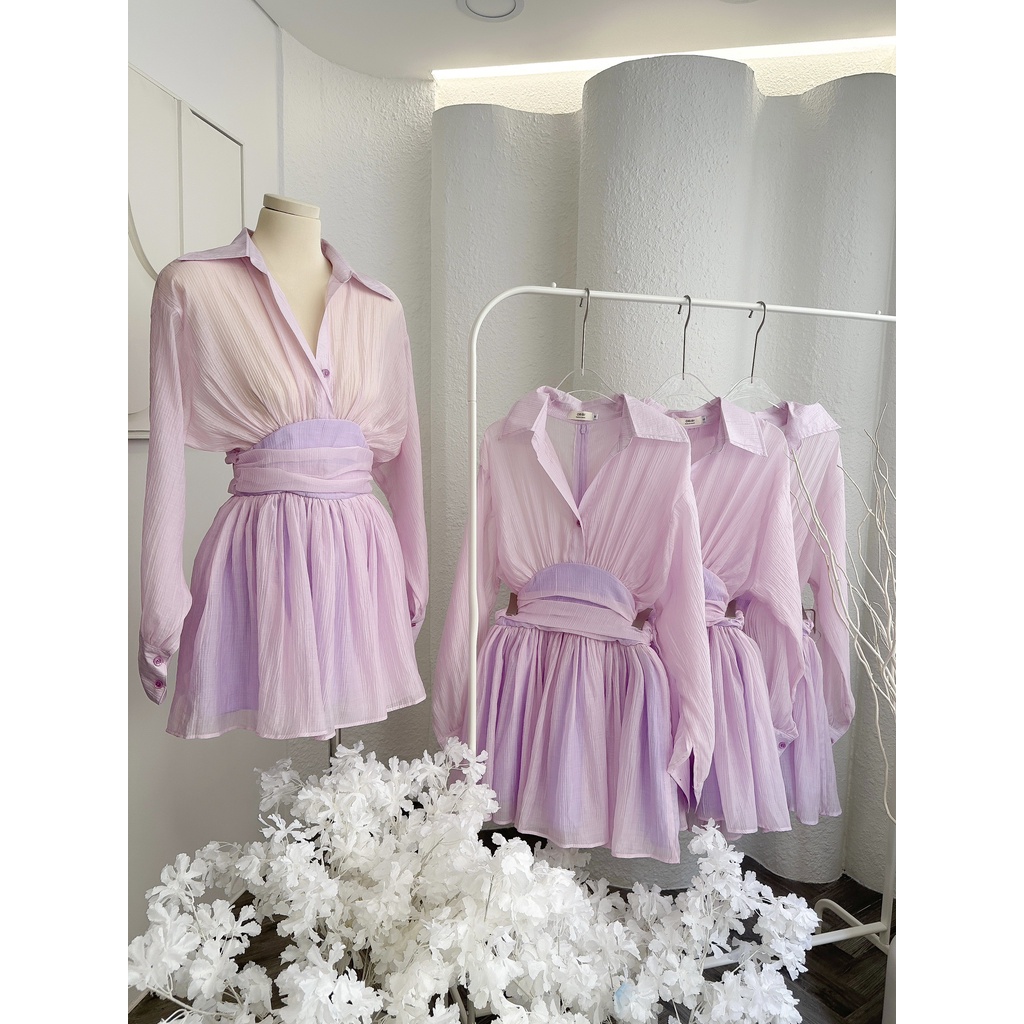 ĐẦM SƠ MI TAY DÀI - OB05130