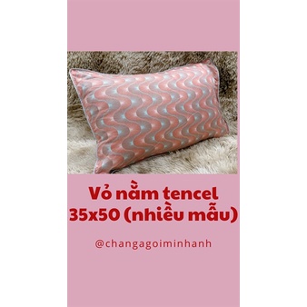 Vỏ gối nằm tencel 35x50 cm nhiều mẫu 100% không pha - ga gối Minh Anh