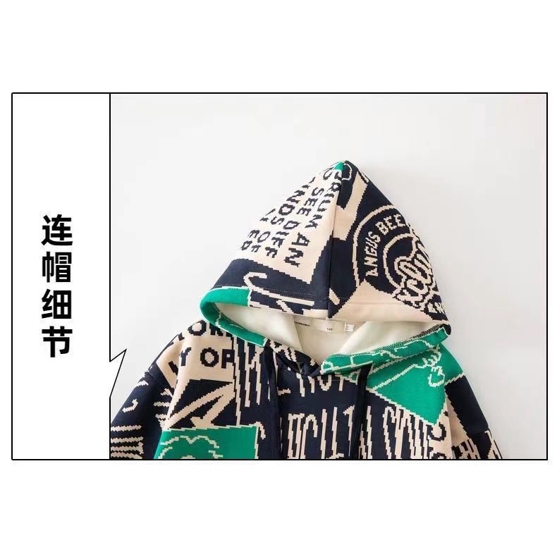 Áo Hoodie Tay Dài Thời Trang Thu Đông Cho Bé 110-170cm