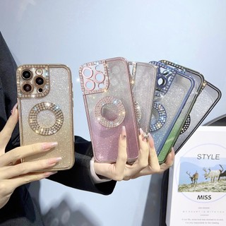 Ốp Điện Thoại Mềm Chống Sốc Tráng Gương Màu gradient Lấp Lánh Cho iphone 12 13 14 pro max ip 11
