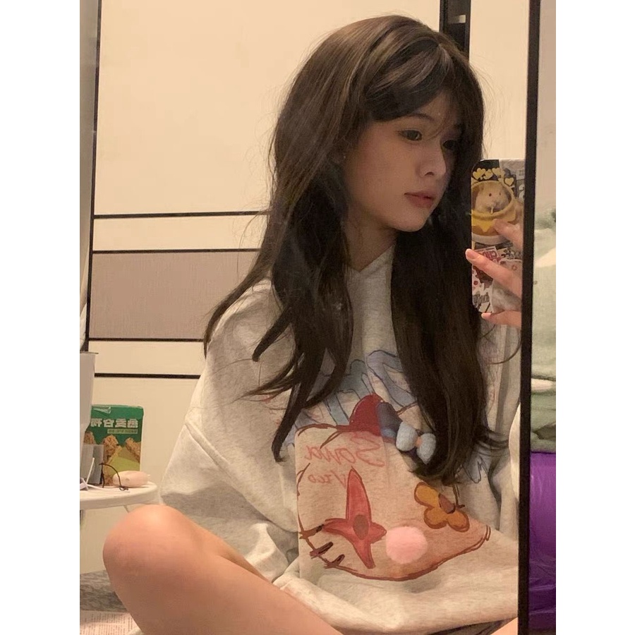 Áo hoodie In Hình Hello Kitty Phong Cách retro