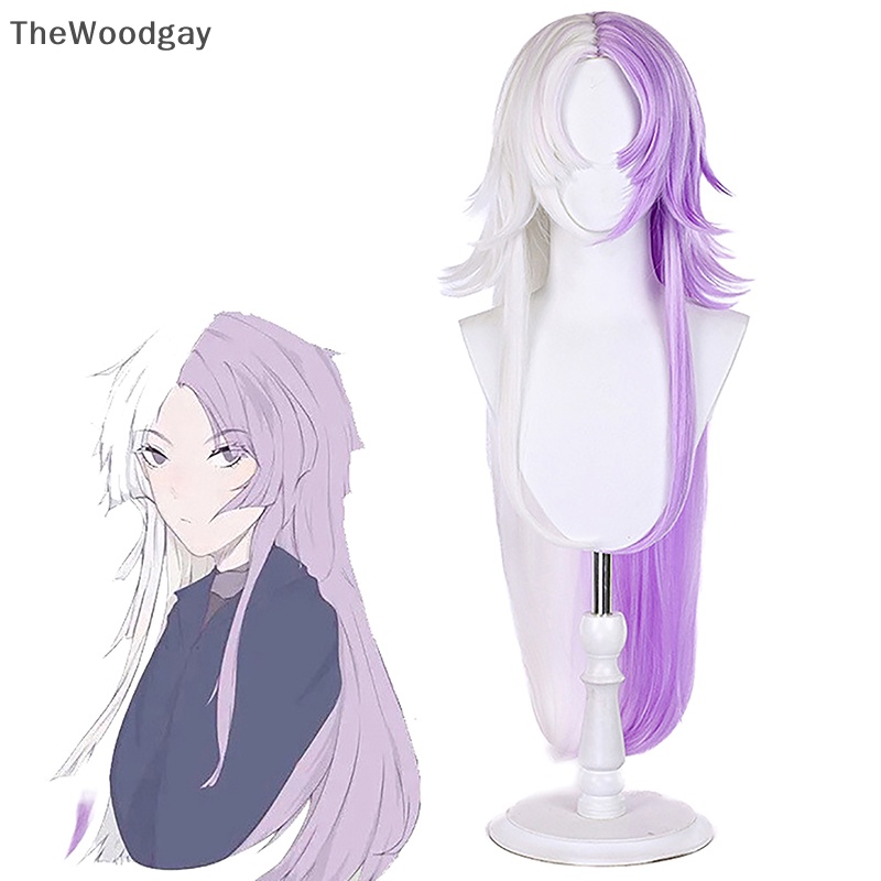 Bộ Tóc Giả Dài Màu Tím Tím Trắng Chịu Nhiệt cosplay Nhân Vật Trong Phim thewoodgay Bugo sigma