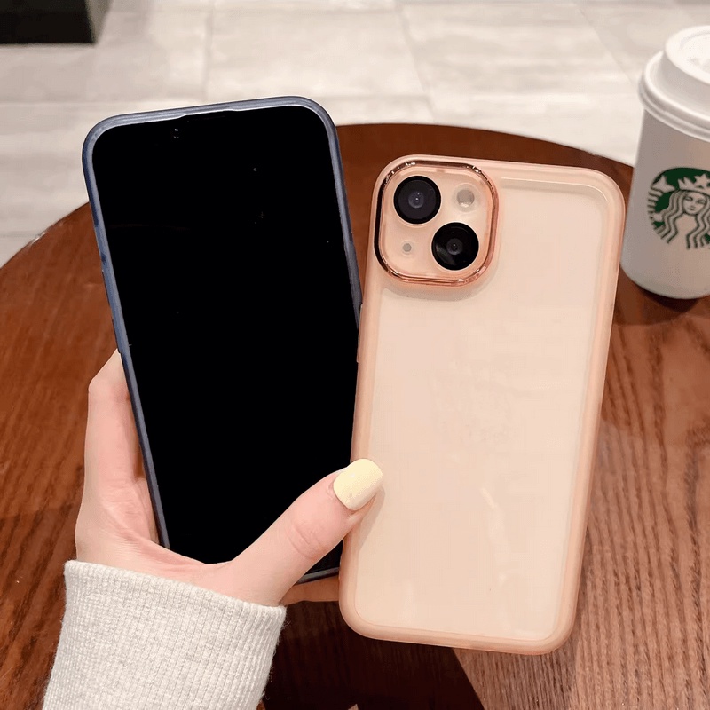 Ốp lưng Clear Samsung Galaxy A05 A05S A04 A04S A04E A03 A02S A03S Core A21S 4G 5G Candy with electroplate lens protector Tpu Fine Hole simple Anti-fall Shockproof Soft Thin Phone Case Cover MY 01