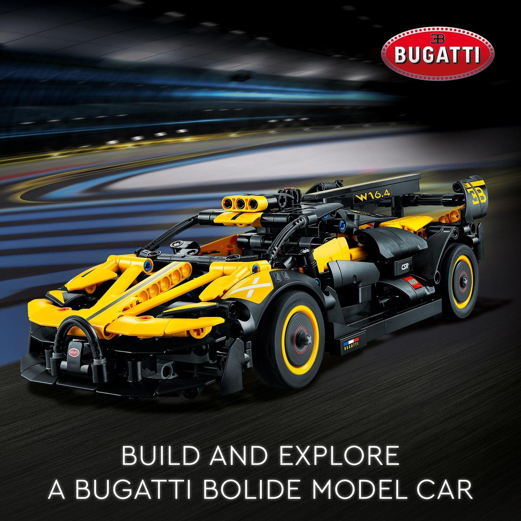 Xả hàng  LEGO Technic 42151 Siêu Xe Bugatti Bolide  tặng kèm xe