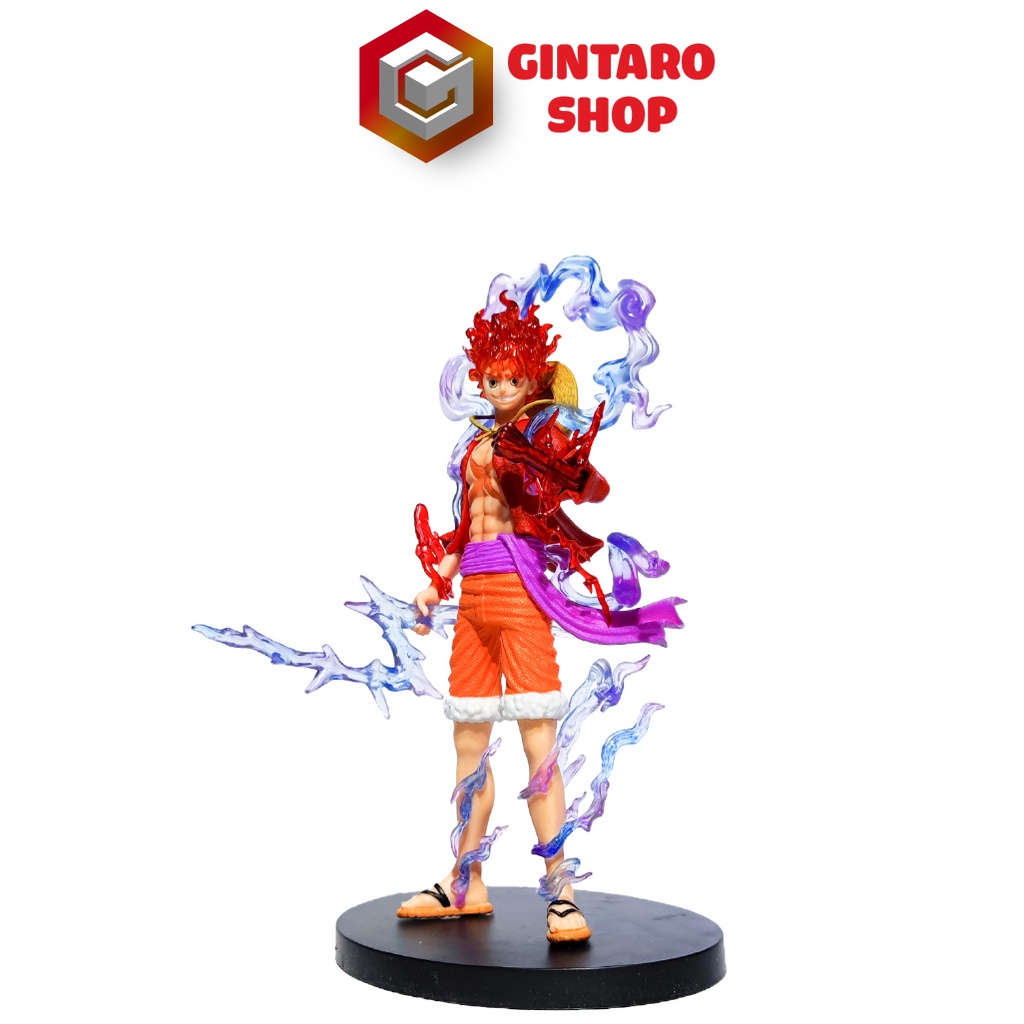 Xả hàng Mô hình One Piece Luffy Nika thần mặt trời cực sắc nét, Mô hình nhân vật Luffy Gear 5 tặng kèm xe