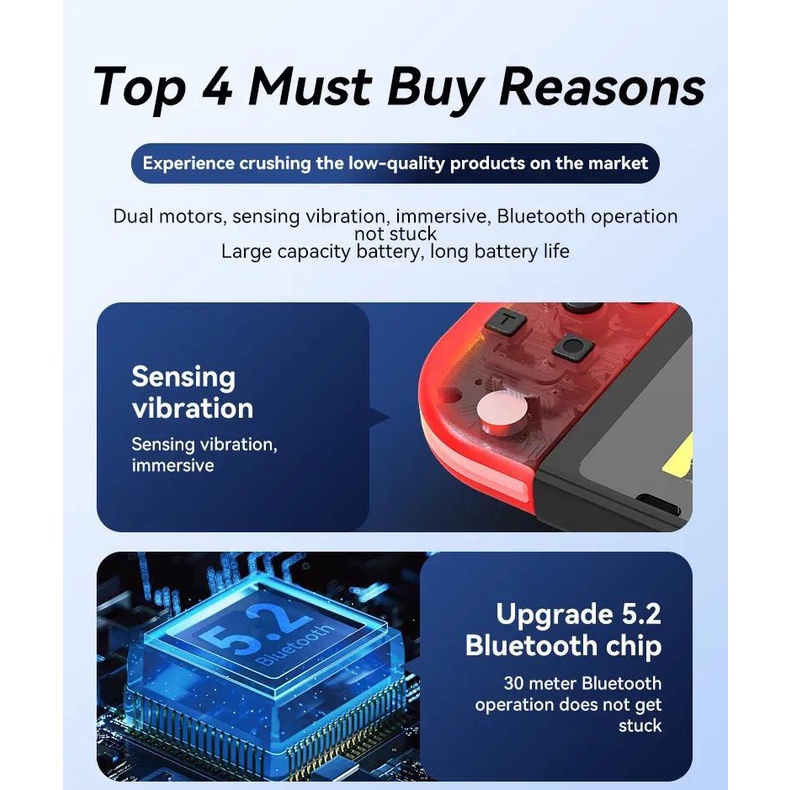 Joypad Tay Cầm Điều Khiển Chơi Game bluetooth Trái Phải Cho nintendo switch rgb