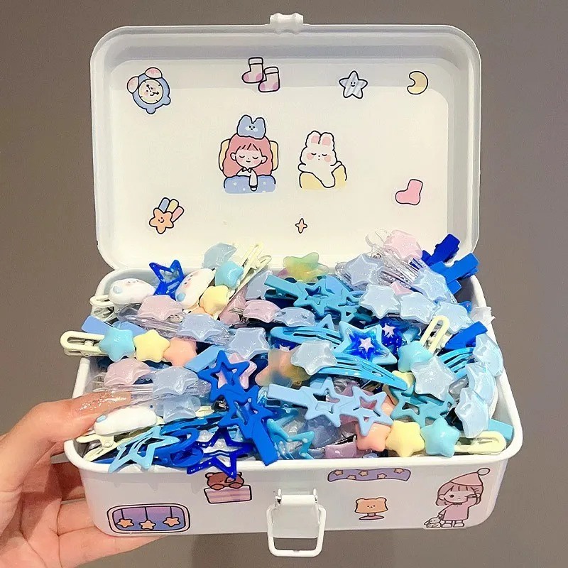 Set 15 Kẹp Tóc Hình Ngôi Sao Xinh Xắn Cho Bé Gái