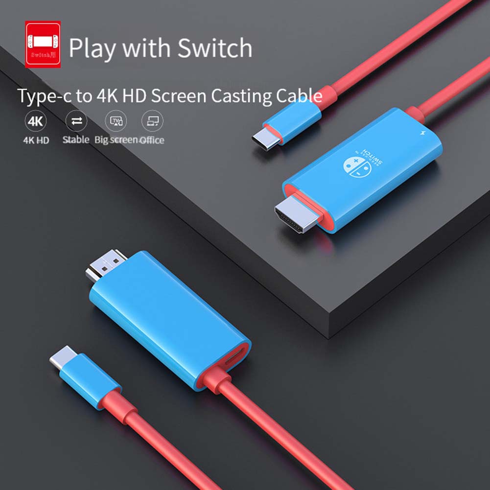 NINTENDO Dây Cáp Chuyển Đổi usb type c Sang hdmi 4k Cho tv / Máy Chiếu / Máy Tính Di Động