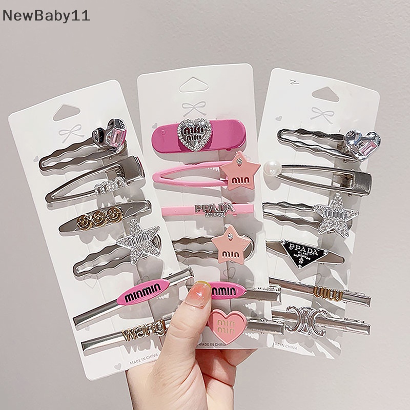 Kẹp Tóc Hình Trái Tim Đính Đá Bằng Hợp Kim Màu Bạc Thời Trang Cho Nữ