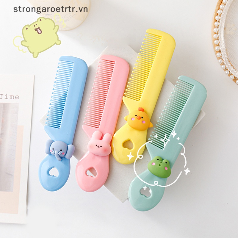 Lược Chải Tóc mini Bỏ Túi Hình Hoa / Động Vật Hoạt Hình Nhiều Màu Dễ Thương Cho Bé Gái vn