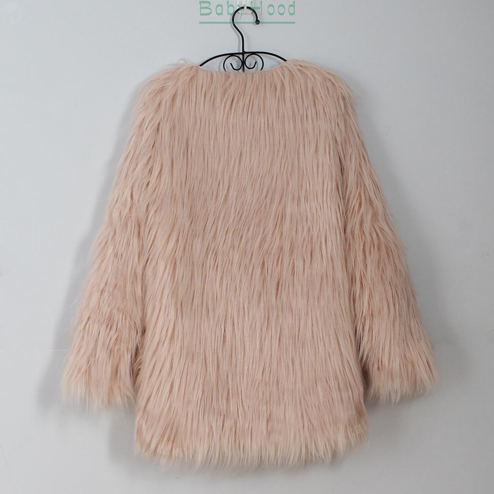 Women Faux Fur V-Neck Shaggy Jacket Winter Cropped Coat Warm Outwear Cardigan#BBHOOD