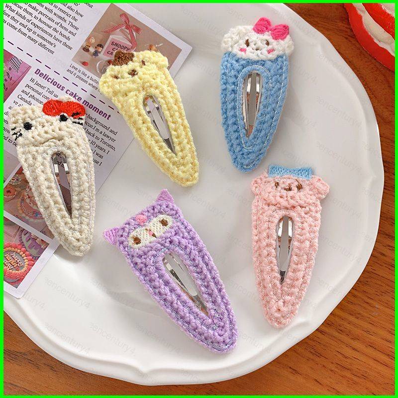 Set 1111 Kẹp Tóc Bằng Len Cừu sanrio hellokitty mymelody kuromi Cinnamoroll purin Ngọt Ngào Xinh Đẹp