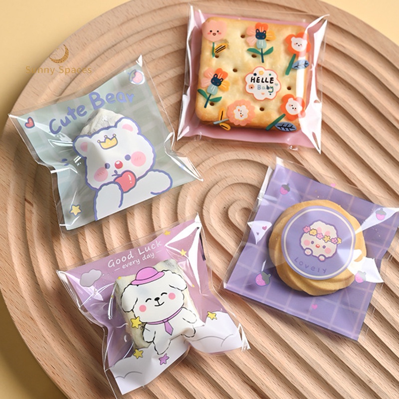 Set 100 Túi Nhựa Trong Suốt Đựng Bánh Kẹo