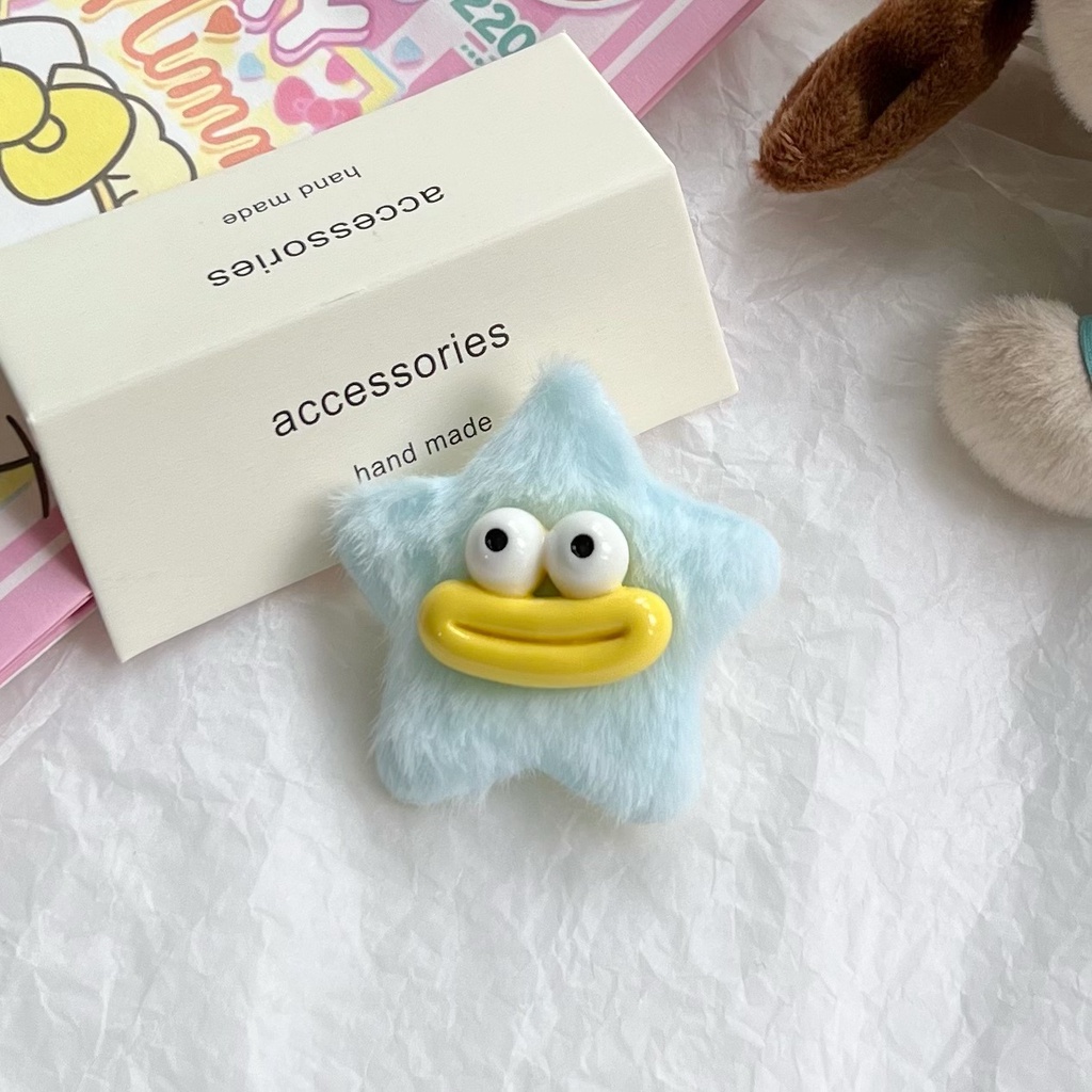 Kẹp Tóc Hình Xúc Xích / Ngôi Sao / Trái Tim Nhồi Bông Dễ Thương Vui Nhộn Phong Cách Hàn Quốc Nhật Bản /