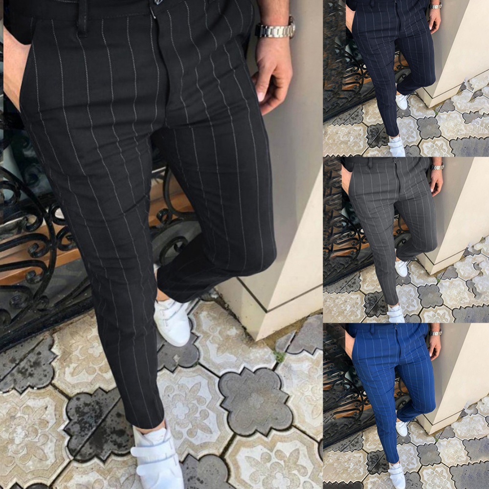 Quần Tây Kẻ Sọc Thời Trang Công Sở Thanh Lịch Cho Nam