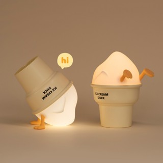 Silicone Đèn Ngủ Để Bàn Hình Cây Kem / Vịt Sáng Tạo Sạc usb