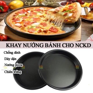 Khuôn làm bánh, khay tròn nướng thịt, pizza, trứng phủ chống dính hàng tách lẻ từ bộ phụ kiện nồi chiên không dầu