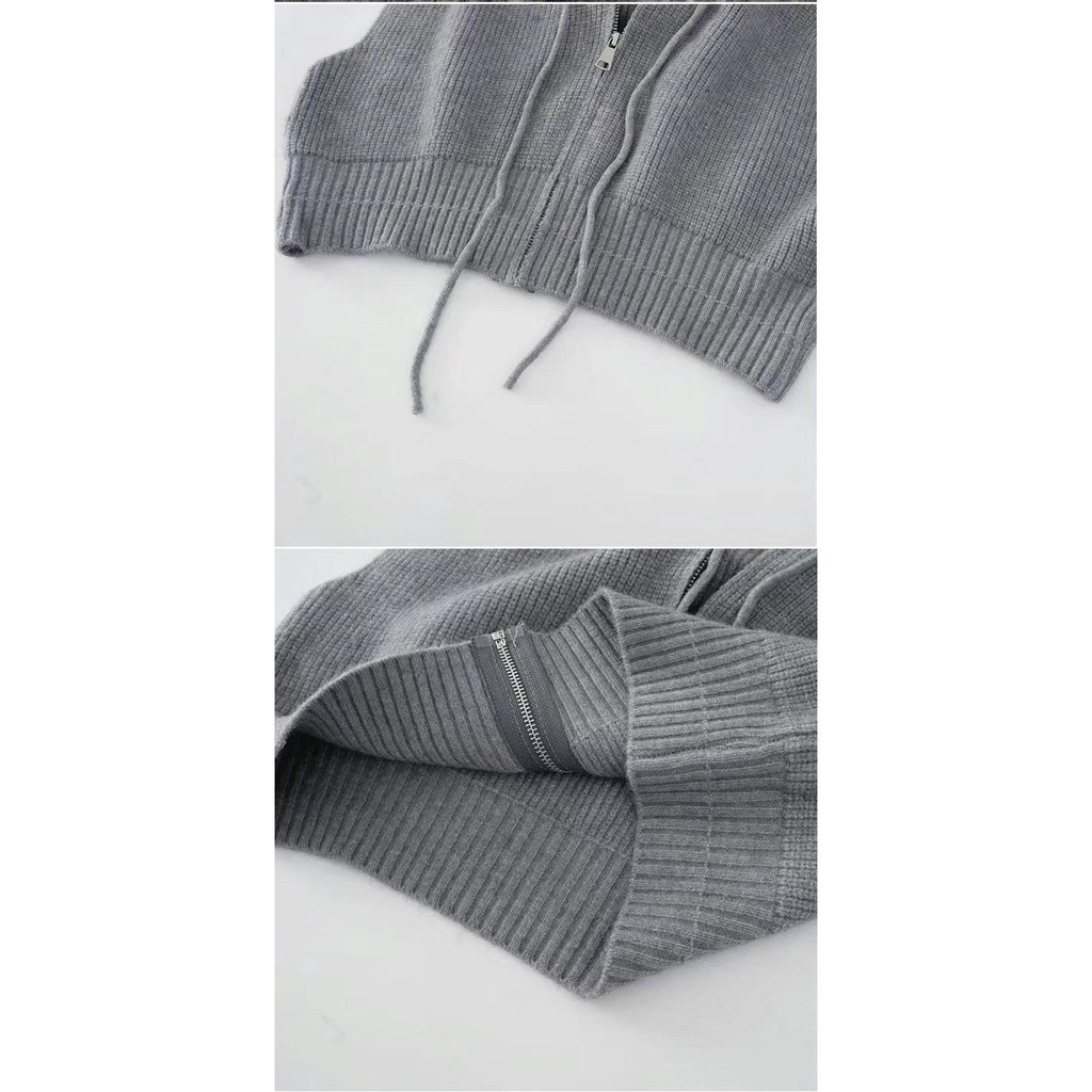 Áo Khoác cardigan Có Mũ Trùm Dáng Rộng Phong Cách retro Thời Trang 2023 Mới