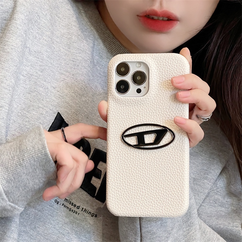 Fashion Minimalist Leather Case for iPhone 15 14 13 12 Pro Max 15pro 13pro 12pro 12 Promax 15promax 14promax 13promax 12promax Brand Logo Full Back Cover