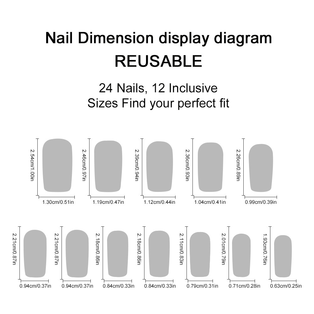 Bộ 24 Móng Tay Giả Trang Trí Giáng Sinh