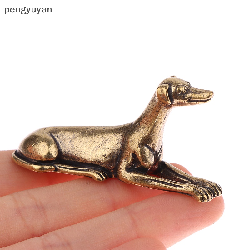 1 Tượng Cún Bằng Đồng Thau Trơn Trang Trí Bàn Làm Việc