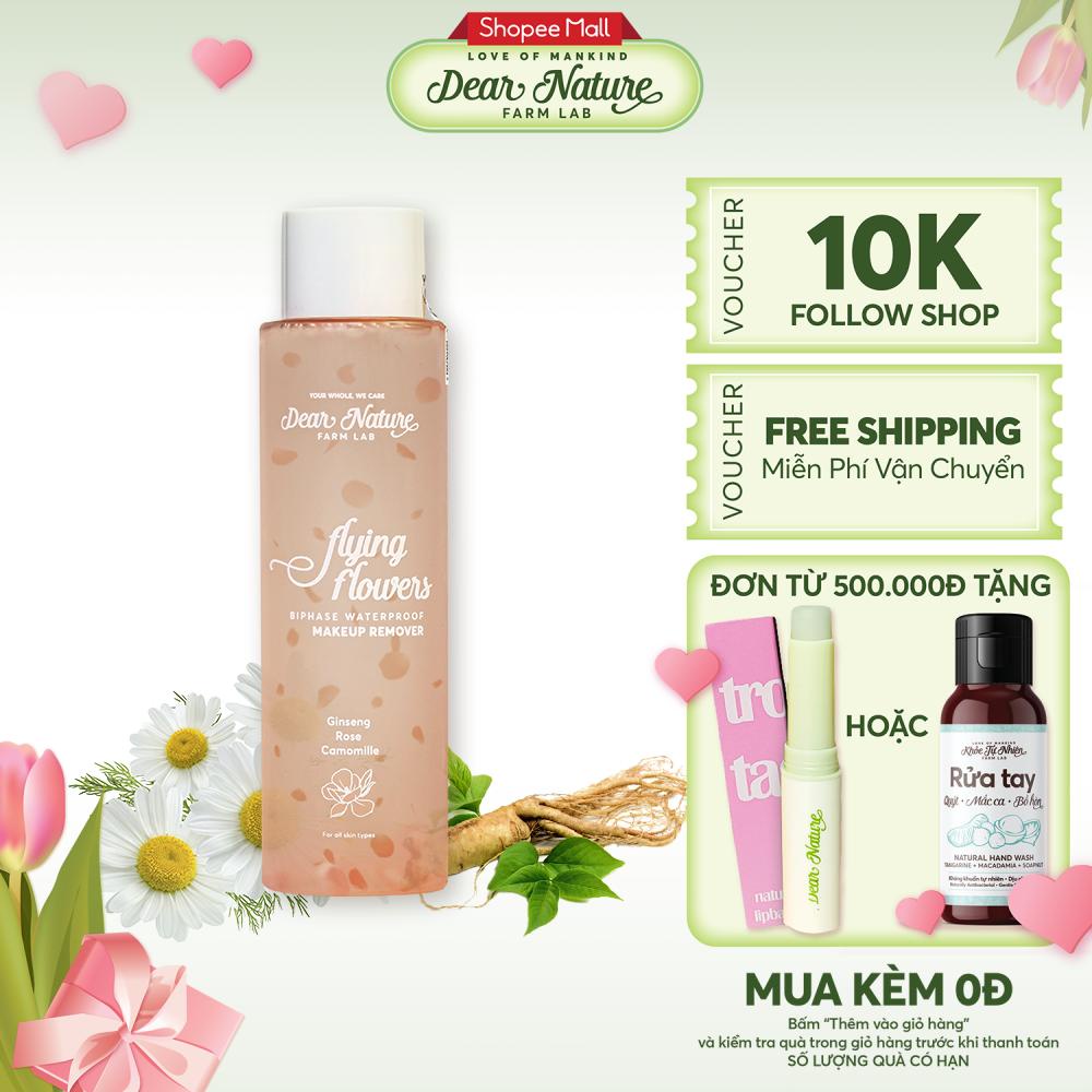 Nước tẩy trang hoa hồng organic Dear Nature Khỏe Tự Nhiên cho da khô da thường