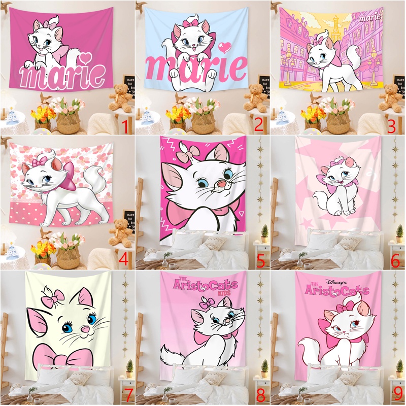 Hoạt Hình Thảm Treo Tường Trang Trí Hình Mèo marie