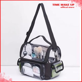 Túi cốp đựng đồ trang điểm makeup trong suốt. Cốp trong suốt có dây đeo đựng đồ make up chuyên nghiệp MS 000147 [ TIME ]