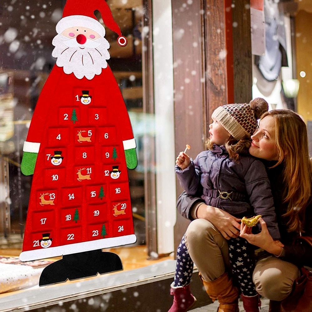KIDS DIY FELT CHRISTMAS TREE WITH ORNAMENTS CHILDREN NEW YEAR GIFTS FOR CHRISTMAS DOOR WALL HANGING DECORA