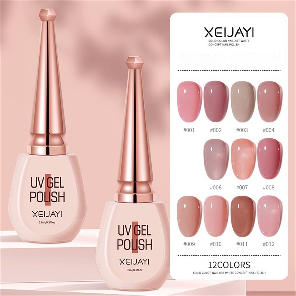 ♕ Xeijayi Gel Sơn Móng Tay Hơi Tipsy Blush Series Ice Transparent Màu Khỏa Thân Mỗi Blossom Blush Faint Trị Liệu Bằng Keo Dán Móng Nghệ Thuật Cho Nail Shop 15ml 11 Thiết Kế LÊN NHẤT