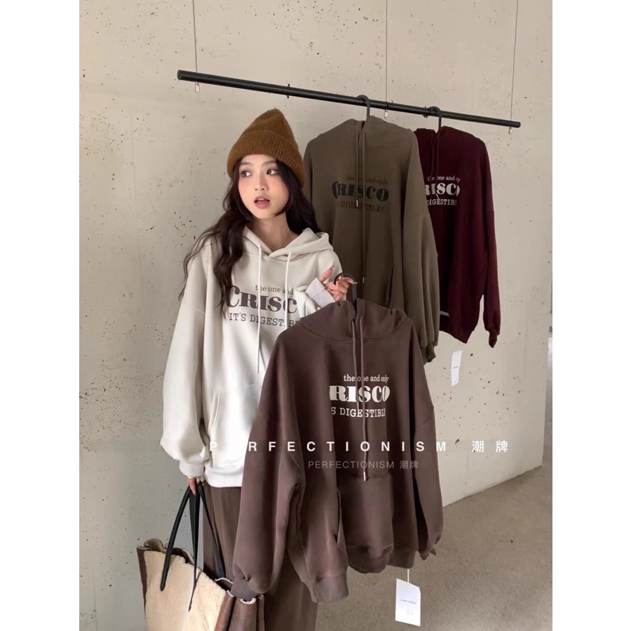 Áo hoodie crisco lót lông CAMkorea