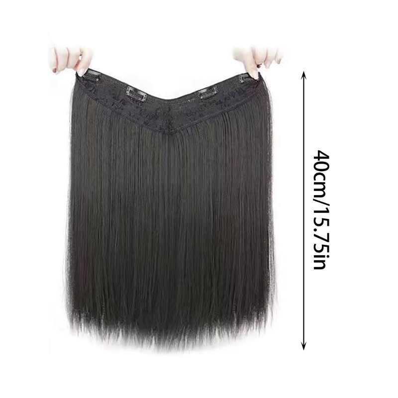 Maelove Tóc Giả Xoăn Tàng Hình Không Đường May Có Kẹp Dành Cho Nữ