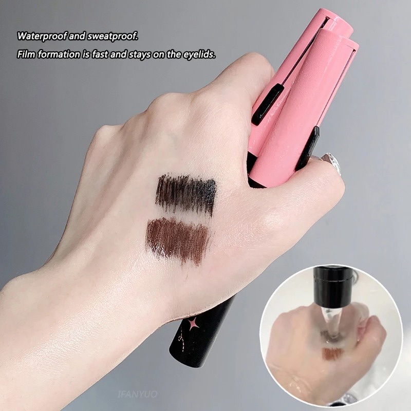 Mascara Hai Đầu Cọ Mảnh Nhanh Khô Chống Nhòe Cho Hàng Mi Cong Dày Tự Nhiên