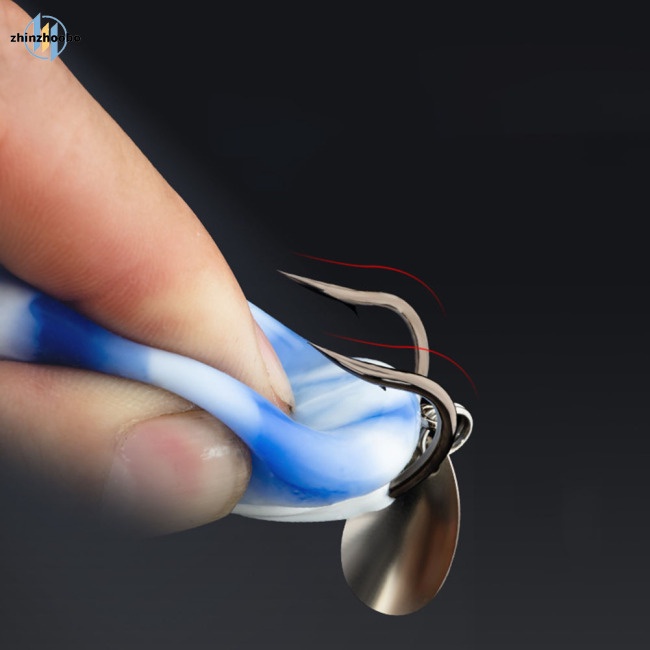 Zhin Mồi Câu Cá Giả Hình Ếch Sấm Sét Mềm Có Móc Mạnh Mẽ Bằng Silicon