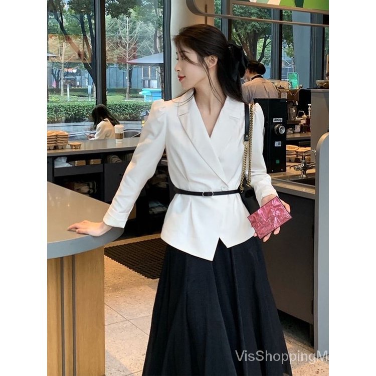Set Áo Khoác Và Chân Váy Lưới Dáng Dài Thời Trang Cao Cấp Cho Nữ