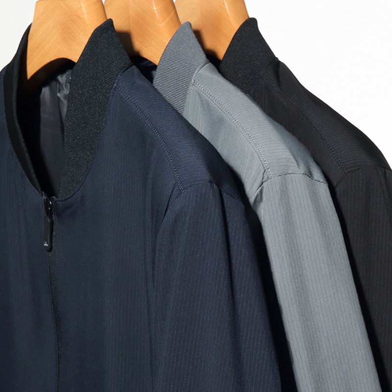 Áo Khoác Cổ Đứng Tay Dài Dáng Rộng Có Túi Khóa Kéo Thời Trang Cho Nam